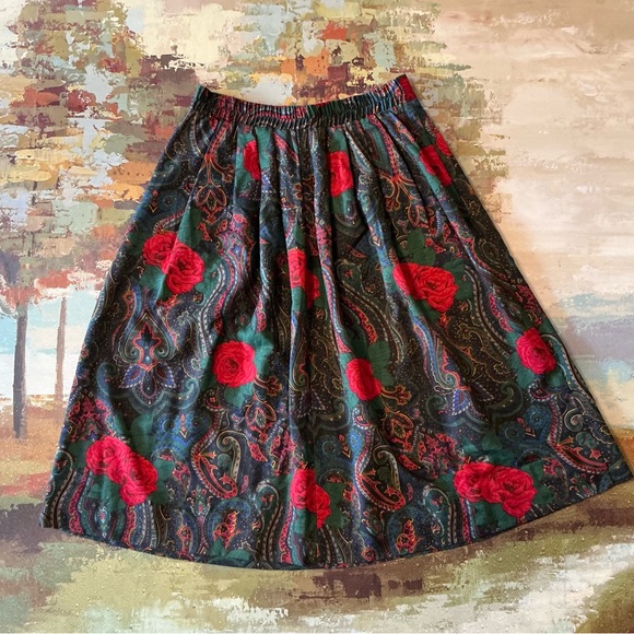 VINTAGE WORTHINGTON - Pleated Floral Skirt - Picture 5 of 9